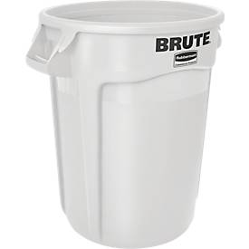 Rubbermaid Wertstoffsammler Brute, rund, Ø 560 x H 690 mm, 121 l, Kunststoff, weiß