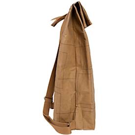 Rucksack Exacompta Eterneco, in Lederoptik, für Laptops bis 14', Dokumente bis DIN A4, B 320 x T 130 x H 430 mm, Papier, braun