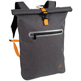 Rucksack Exacompta Exactive Young, für Laptops bis 15,6'', wasserdicht, B 330 x T 140 x H 480 mm, Polyurethan, grau