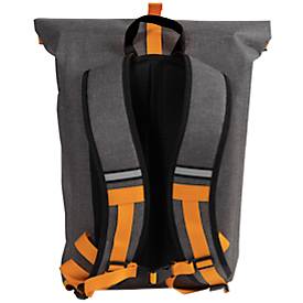 Rucksack Exacompta Exactive Young, für Laptops bis 15,6'', wasserdicht, B 330 x T 140 x H 480 mm, Polyurethan, grau