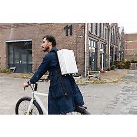 Rucksack-Koffer actiCase, 14 l, B 290 x T 120 x H 390 mm, Aluminium, silber
