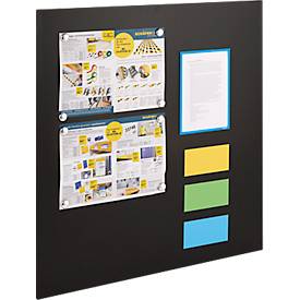 Rückwand-Element für Grundregal/Anbauregal ORDO Business, multifunktional, magnethaftend, B 700 x H 1000 mm, Stahl, tiefschwarz matt RAL 9005