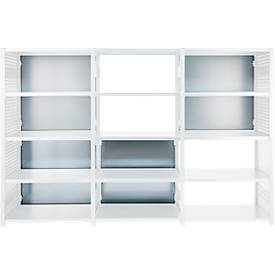 Rückwand-Element für Grundregal/Anbauregal ORDO Industry, multifunktional, magnethaftend, B 1250 x H 1250 mm, Stahl, verzinkt