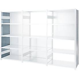 Rückwand-Element für Grundregal/Anbauregal ORDO Industry, multifunktional, magnethaftend, B 700 x H 1000 mm, Stahl, verzinkt