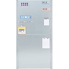 Rückwand-Element für Grundregal/Anbauregal ORDO Industry, multifunktional, magnethaftend, B 950 x H 1000 mm, Stahl, verzinkt