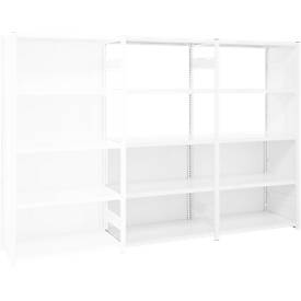 Rückwand-Element für Grundregal/Anbauregal ORDO Professional, multifunktional, magnethaftend, B 1000 x H 700 mm, Stahl, verkehrsweiß RAL 9016