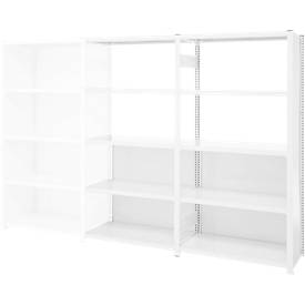 Rückwand-Element für Grundregal/Anbauregal ORDO Professional, multifunktional, magnethaftend, B 1250 x H 700 mm, Stahl, verkehrsweiß RAL 9016