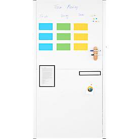 Rückwand-Element für Grundregal/Anbauregal ORDO Professional, multifunktional, magnethaftend, B 1250 x H 700 mm, Stahl, verkehrsweiß RAL 9016