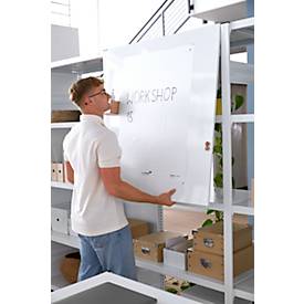 Rückwand-Element für Grundregal/Anbauregal ORDO Professional, multifunktional, magnethaftend, B 950 x H 1000 mm, Stahl, verkehrsweiß RAL 9016