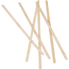 Rührstäbchen Papstar Pure, Einweg, L 178 x B 5 mm, splitterfrei, 100 % biologisch abbaubar, FSC®-zertifiziertes Birkenholz, hellbraun, 1000 Stück