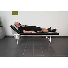 Ruheraum-Liege, nicht klappbar, 2000 x 700 x 500 mm, schwarz