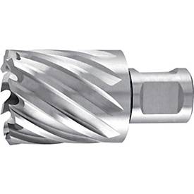 RUKO Kernbohrer D 13 mm HSS, Weldon Ø 19 mm, Schnitt-Tiefe 30 mm, L 63 mm, 4 Zähne