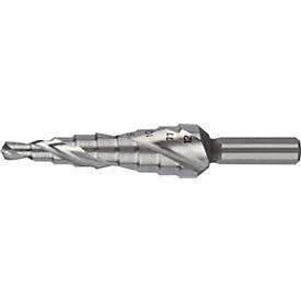 RUKO Stufenbohrer, Ø 4-12 mm, HSS-Co5, Spiralnut Z2, Stufen 9, L 65 mm, Kreuzanschliff