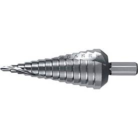 RUKO Stufenbohrer HSS, Ø 4-30 mm, Spiralnut, 14 Stufen, Spitzenwinkel 118°, Schaft Ø 10 mm