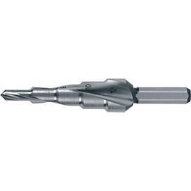RUKO Stufenbohrer HSS, Bohrbereich 4-12 mm, Spiralnut, 2 Schneiden, Spitzenwinkel 118°, Stufenanzahl 5