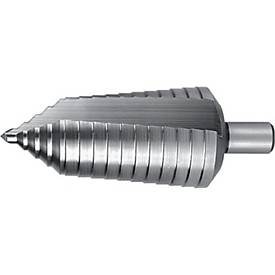 RUKO Stufenbohrer HSS, Spiralnut, Ø 6-40 mm, 16 Stufen, Spitzenwinkel 118°, L 105 mm, Schaft Ø 13 mm