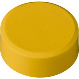 Rundmagnete MAUL, Kunststoff & Metall, Feinstruktur, Haftkraft 2 kg, ø 33 x 14 mm, gelb, 20 Stück