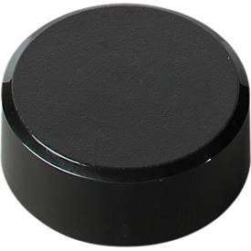 Rundmagnete MAUL, Kunststoff & Metall, Feinstruktur, Haftkraft 2 kg, ø 33 x 14 mm, schwarz, 20 Stück
