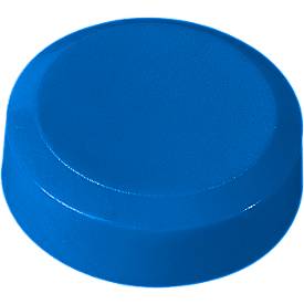 Rundmagnete MAUL, Kunststoff & Metall, Feinstruktur, Haftkraft 300 g, ø 20 x 7,5 mm, blau, 20 Stück