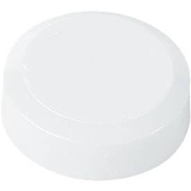Rundmagnete MAUL, Kunststoff & Metall, Feinstruktur, Haftkraft 300 g, ø 20 x 7,5 mm, weiß, 20 Stück