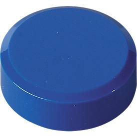 Rundmagnete MAUL, Kunststoff & Metall, Feinstruktur, Haftkraft 600 g, ø 29 x 11 mm, blau, 20 Stück