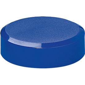 Rundmagnete MAUL, Kunststoff & Metall, Feinstruktur, Haftkraft 600 g, ø 29 x 11 mm, blau, 20 Stück