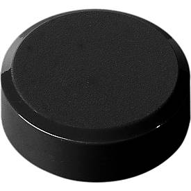 Rundmagnete MAUL, Kunststoff & Metall, Feinstruktur, Haftkraft 600 g, ø 29 x 11 mm, schwarz, 20 Stück