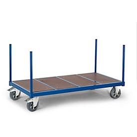 Rungenwagen mit Holzboden, 2000 x 800 mm, Tragkraft 1.200 kg