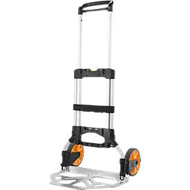 Sackkarre EX-GH150, Aluminium, klappbar, bis 150 kg, Ergo-Griff, TPR-Bereifung, mit Spanngurt, B 500 x T 490 x H 1110 mm