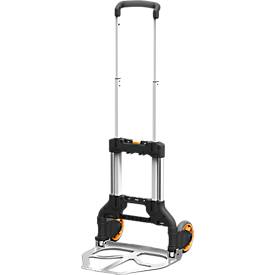 Sackkarre EX-GH75, Aluminium, klappbar, bis 75 kg, Ergo-Griff, TPR-Bereifung, mit Spanngurt, B 477 x T 396 x H 1040 mm