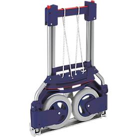 Sackkarre RuXXac-cart Business, bis 125 kg, elastisches Spannband, Bockrollen, Aluminium/Stahlrohr/Kunststoff, blau-rot-silber