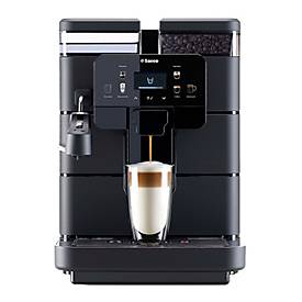 Saeco Kaffeevollautomat New Royal Plus, für Bohnen, 1400 W, bis 2,5 l/600 g, Milchaufschäumer, höhenverstellbarer Auslauf für 2 Tassen, USB, schwarz