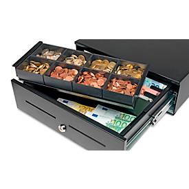 Safescan Kassenlade HD-4142, Stahlgehäuse, 8 Münzfächer, 8 Geldscheinfächer