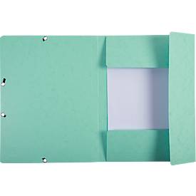 Sammelmappe Exacompta Aquarel, Format A4, B 240 x H 320 mm, 3 Einschlagklappen, Rückenetikett, Gummizugverschluss, FSC®-Karton, pastellgrün