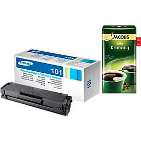 MLT-D 101S/ELS Tonerkassette schwarz + Jacobs Krönung Kaffee, GRATIS