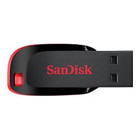 Image of SanDisk Cruzer Blade - USB-Flash-Laufwerk - 128 GB - USB - Schwarz, Rot