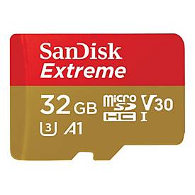 SanDisk Extreme - Flash-Speicherkarte (microSDHC/SD-Adapter inbegriffen)