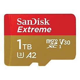 SanDisk Extreme - Flash-Speicherkarte (microSDXC-an-SD-Adapter inbegriffen) - 1 TB - A2 / Video Class V30 / UHS-I U3 / C