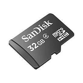SanDisk - Flash-Speicherkarte (microSDHC/SD-Adapter inbegriffen) - 32 GB - Class 4 - microSDHC - Schwarz