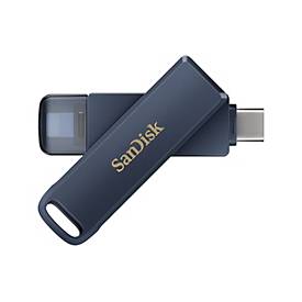 SanDisk Phone Drive - USB-Flash-Laufwerk - 128 GB - USB-C / Lightning - Metallic Sky