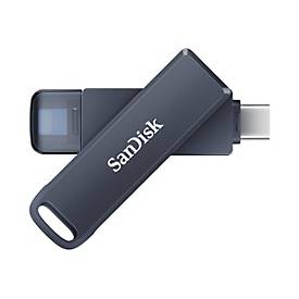 SanDisk Phone Drive - USB-Flash-Laufwerk - 256 GB - USB-C / Lightning - Metallic Sky