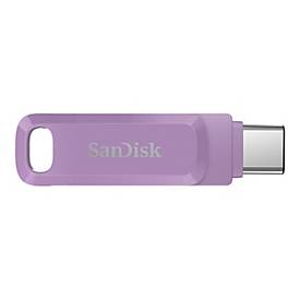 SanDisk Ultra Dual Drive Go - USB-Flash-Laufwerk - 128 GB - USB 3.2 Gen 1 / USB-C - Lavendel