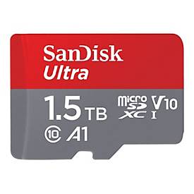 SanDisk Ultra - Flash-Speicherkarte (microSDXC-an-SD-Adapter inbegriffen) - 1.5 TB - A1 / UHS Class 1 / Class10 - microS
