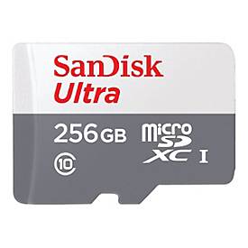 SanDisk Ultra - Flash-Speicherkarte (microSDXC-an-SD-Adapter inbegriffen) - 256 GB - Class 10 - microSDXC UHS-I