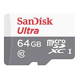 SanDisk Ultra - Flash-Speicherkarte (microSDXC-an-SD-Adapter inbegriffen) - 64 GB - UHS-I / Class10 - microSDXC UHS-I