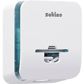 Satino Damenhygienespender FemCare HYGINITY, 3-in-1, für bis zu 160 Tampons/30 Monatsbinden, B 212 x T 251 x H 116 mm, Kunststoff, weiß