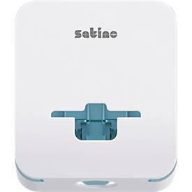 Satino Damenhygienespender FemCare HYGINITY, 3-in-1, für bis zu 160 Tampons/30 Monatsbinden, B 212 x T 251 x H 116 mm, Kunststoff, weiß