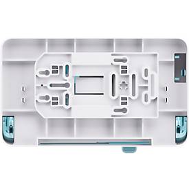 Satino Doppelrollen-Toilettenpapierspender, für bis zu 2 kleine oder mittelgroße Toilettenpapierrollen, B 301 x T 159 x H 186 mm, ABS-Kunststoff, weiß