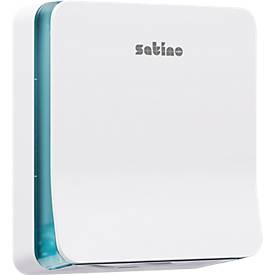 Satino Falthandtuchspender HYGINITY S, für bis zu 2 Falthandtücher-Packungen mit Z-Falzung/W-Falzung, B 301 x T 128 x H 343 mm, ABS-Kunststoff, weiß