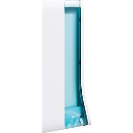 Satino Falthandtuchspender HYGINITY S, für bis zu 2 Falthandtücher-Packungen mit Z-Falzung/W-Falzung, B 301 x T 128 x H 343 mm, ABS-Kunststoff, weiß